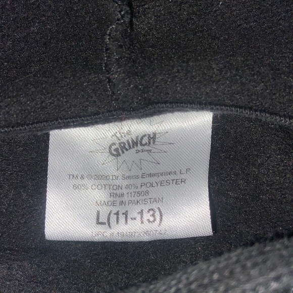 GRINCH NAUGHTY HOODIE 11-13 Large Juniors - Picture 4 of 4